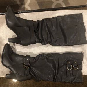 Rampage slouch dark brown boots size 9